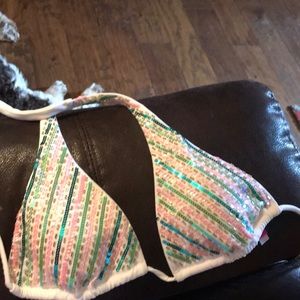 Sequins string bikini top